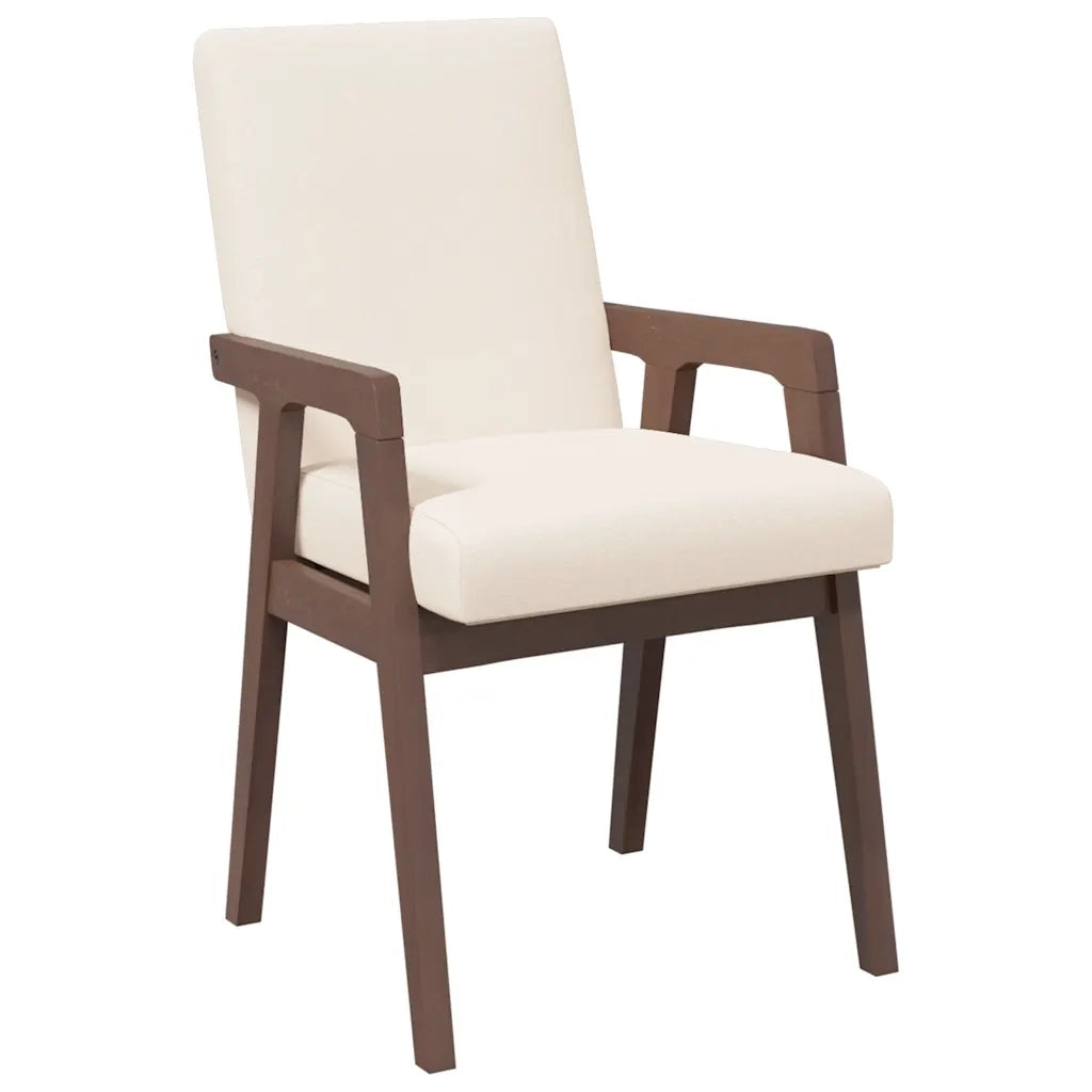 Sedie da Pranzo con Cuscini 2pz Marrone Legno Massello di Hevea 4102481