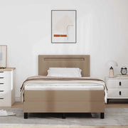 Letto a molle Cappuccino 120 x 190 cm Pelle sintetica