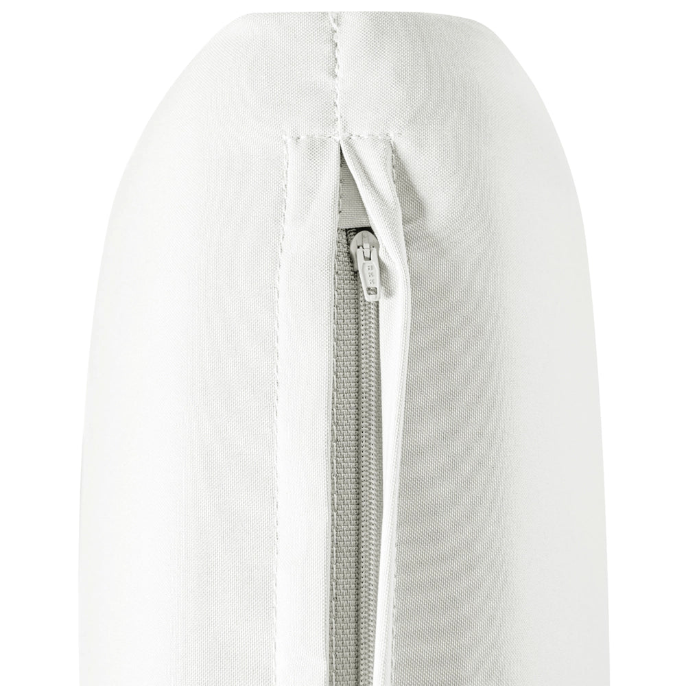 Set di 2 Cuscini in Tessuto bianco sporco Cuscino per schienale in poliestere beige chiaro Design moderno Cuscino per esterni