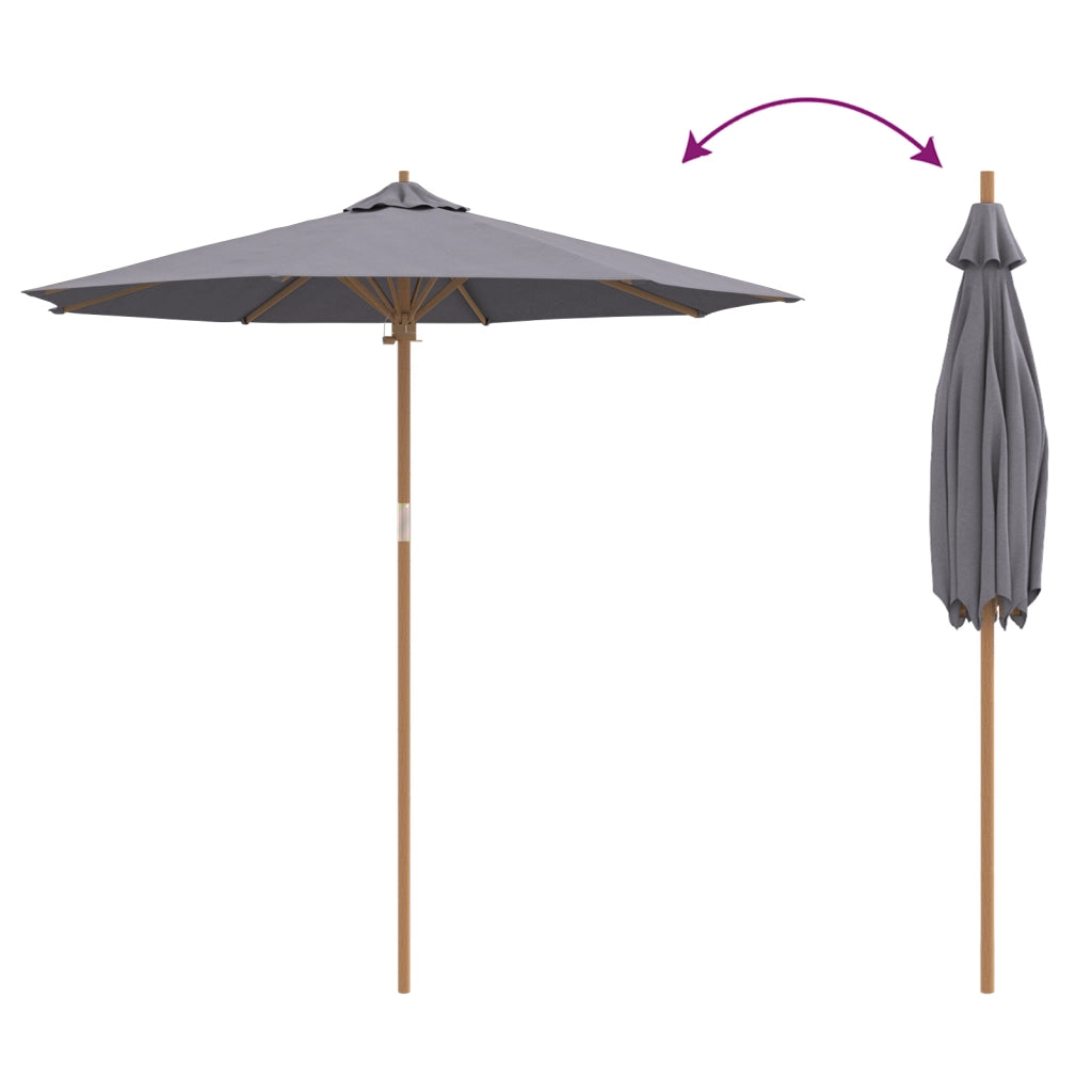 Parasol da Giardino Grigio Scuro 240x260 cm BambÃ¹