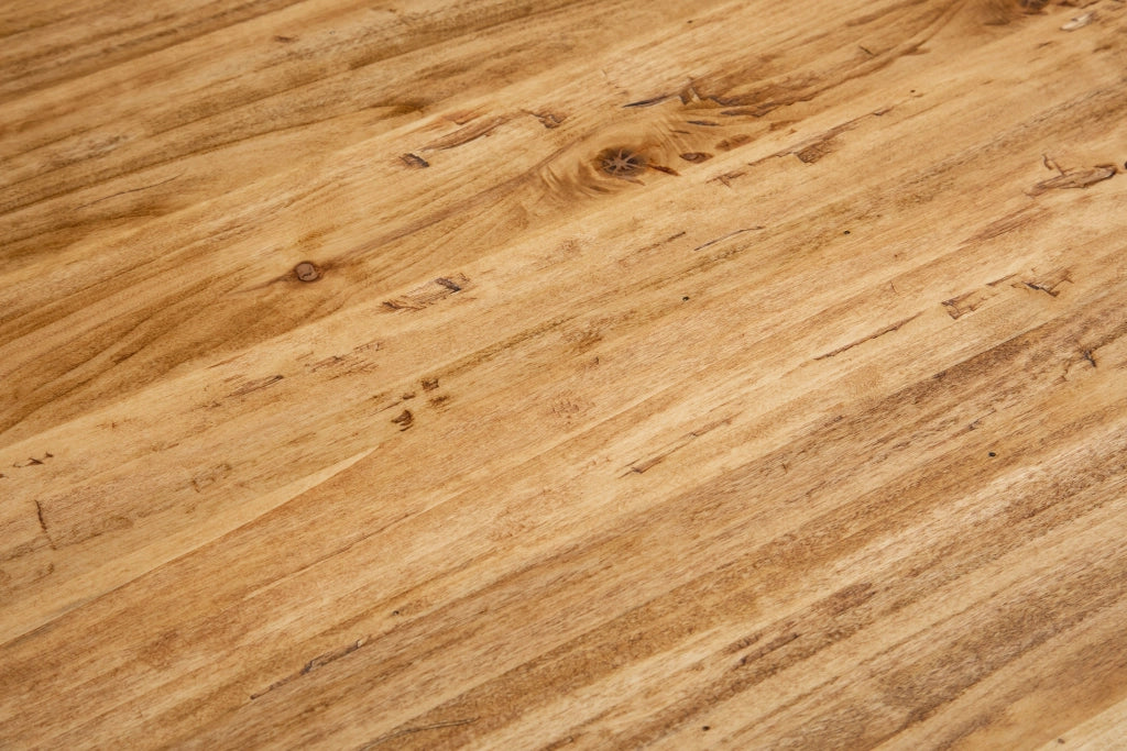 Biscottini Tavolo scrittoio Country in legno massello di tiglio struttura bianca anticata piano naturale. Made in Italy