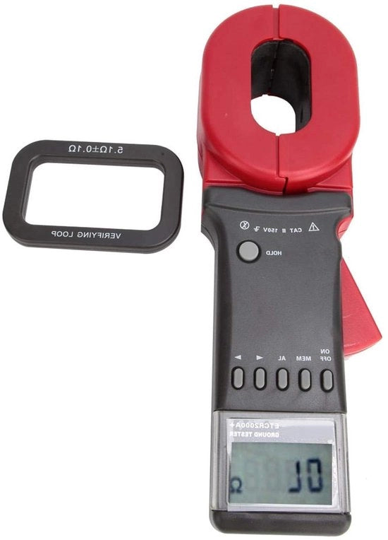 Contatore di corrente digitale ETCR2000A + Tester di resistenza di terra con schermo LCD 001-200Ω al suolo