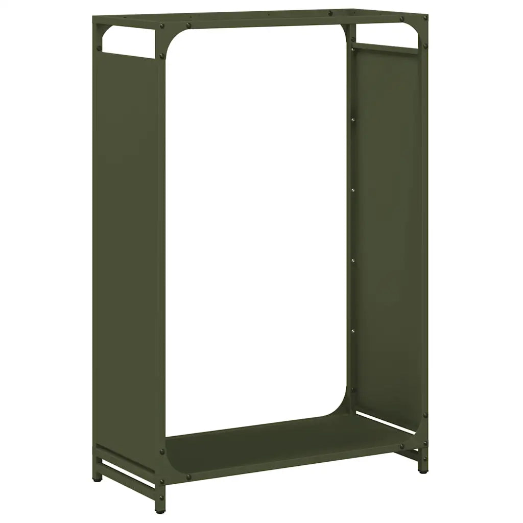 Rastrelliera per Legna da Ardere Verde Oliva 60x28x90 cm 864214