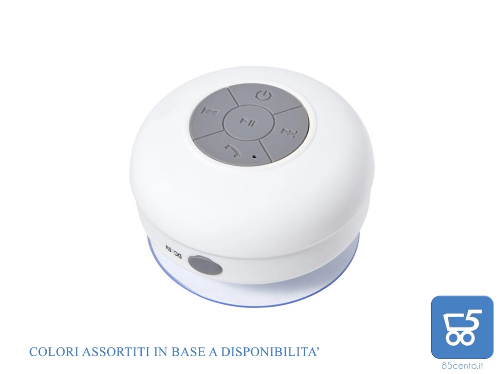 Cassa Altoparlante Bluetooth Impermeabile da Doccia Wireless Speaker Con Microfono Integrato Per Smartphone con Ventosa - Smartphone Tablet Computer