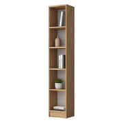 Biblioteca Cesio, Libreria 4 Ripiani, 30x25x170h cm Marrone Rovere