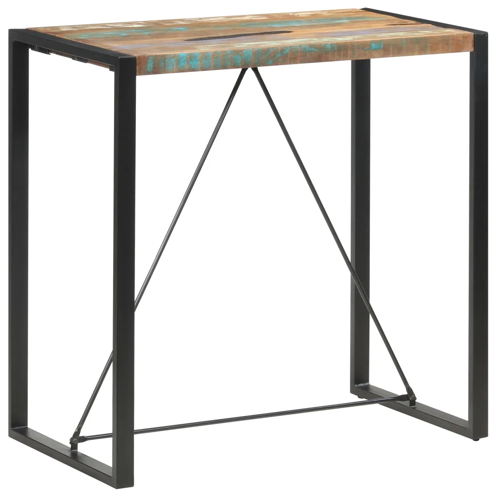 Tavolo da Bar 110x60x110 cm in Legno Massello di Recupero 285955