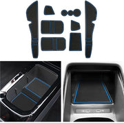 Accessori per ID.4 ID.5 GTX Pro 2020-2023 2024 - Mattoncini in gomma per console centrale - Antislip - Otrente per bicchiere - Mat in gomma per braccio - ID.4 ID.5 (blu)