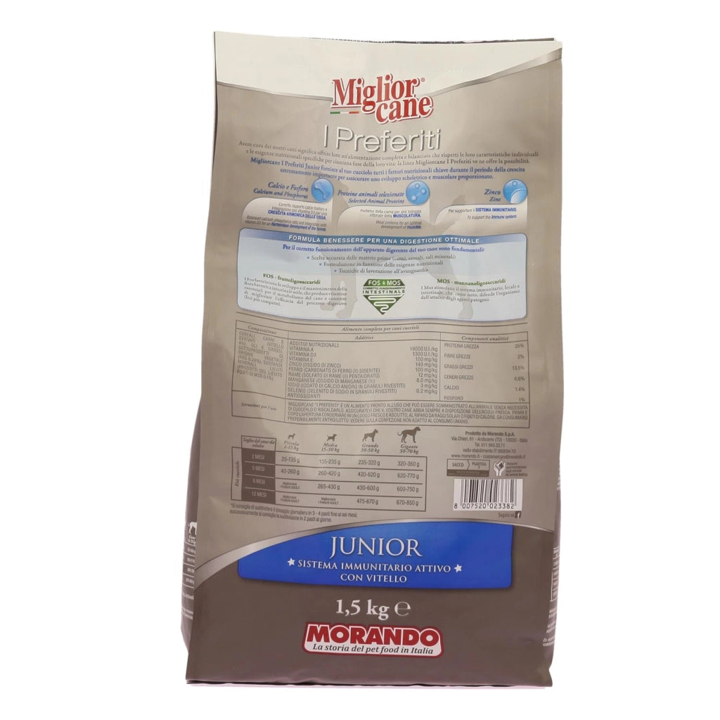 MIGLIOR CANE I PREFERITI CROCCHETTE PER CANI TAGLIA JUNIOR 1.5 KG