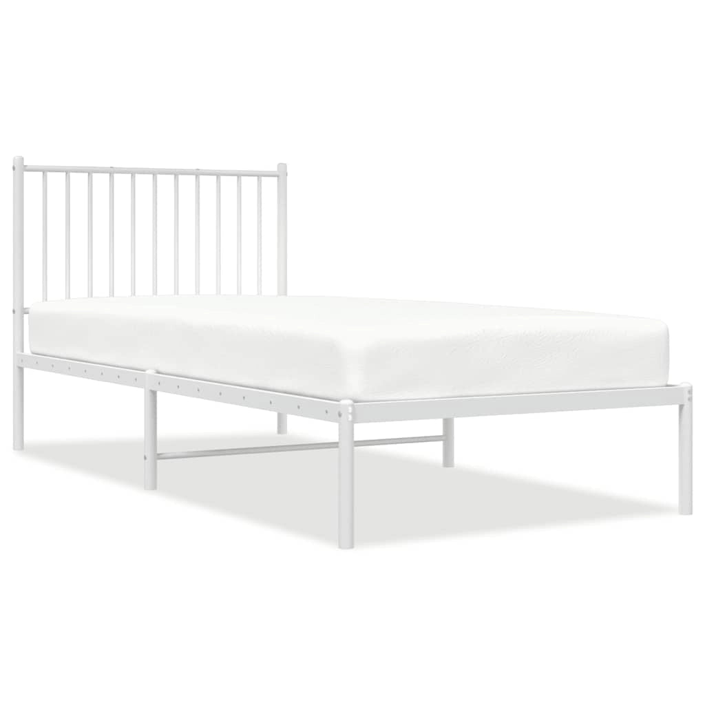 Giroletto con Testiera Metallo Bianco 90x200 cmcod mxl 81791