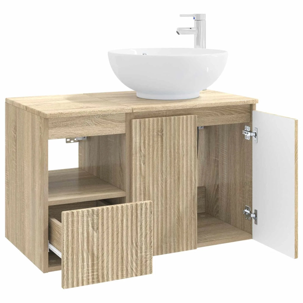 Set di mobili per il bagno 2 pz Rovere Sonoma 3404086