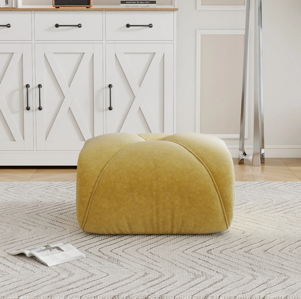 Divano ergonomico in ciniglia giallo
