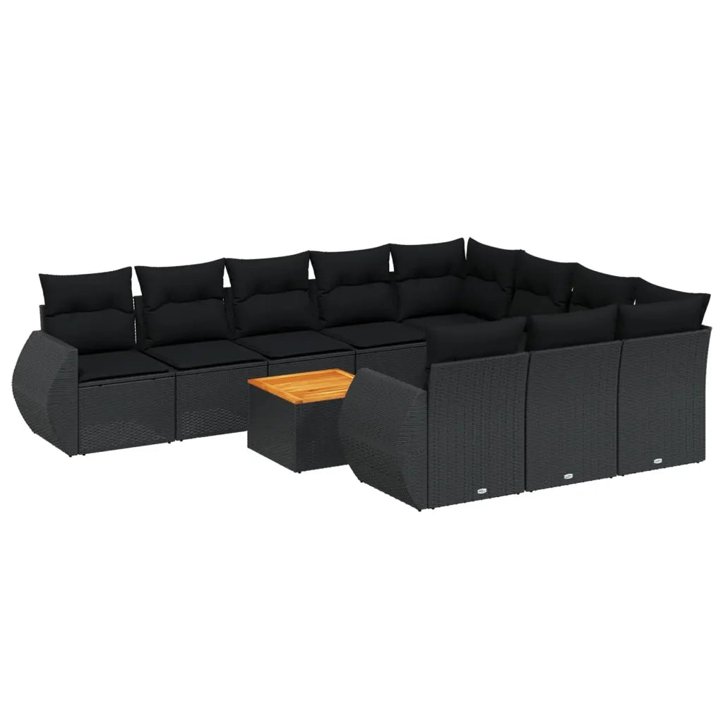 Set Divani da Giardino 11 pz con Cuscini in Polyrattan Nerocod mxl 115063