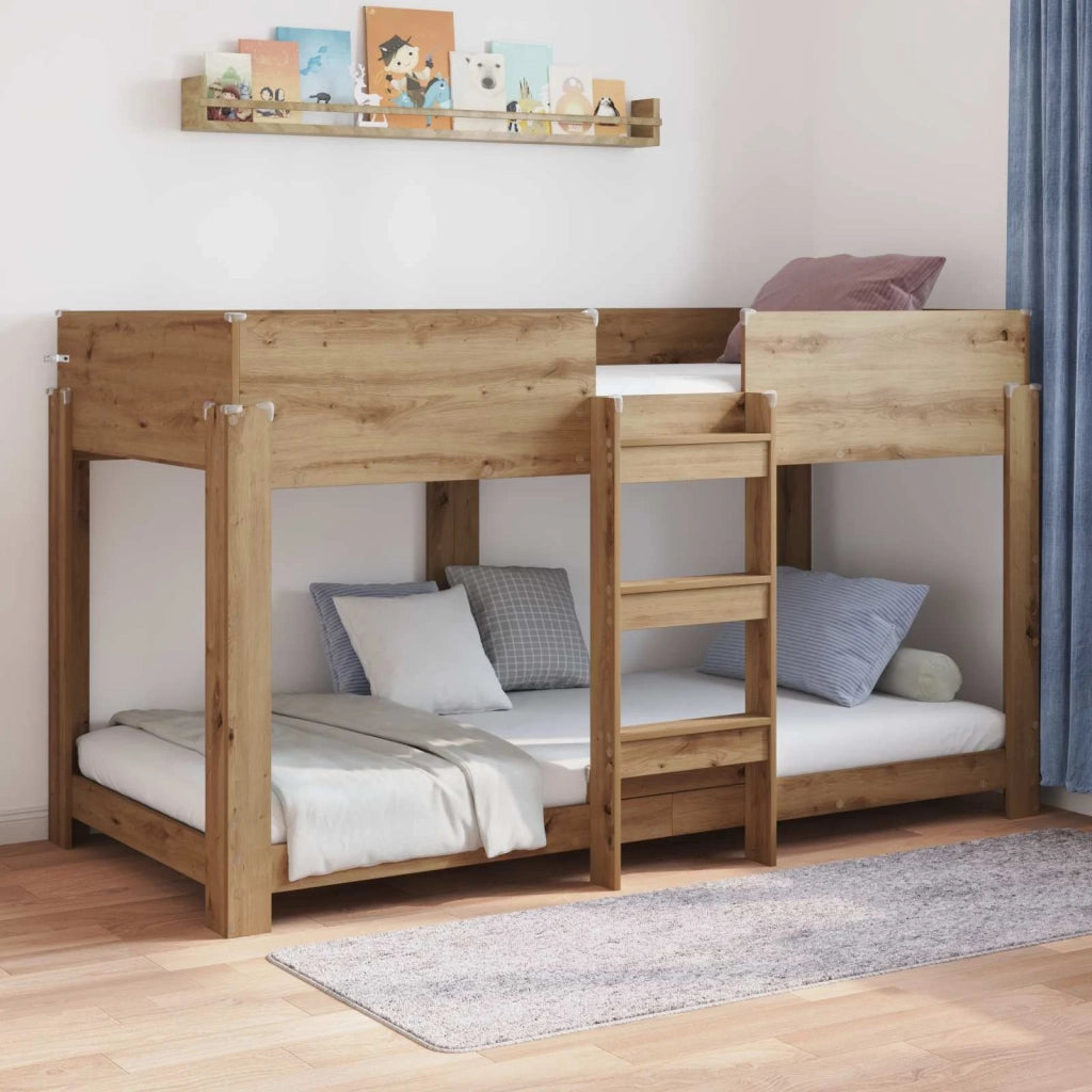 Letto a Castello per Bambini Rovere artigianale 90 x 200 cm