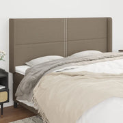 Testiera ad Orecchio Tortora 203x16x118/128 cm in Tessuto 3119466