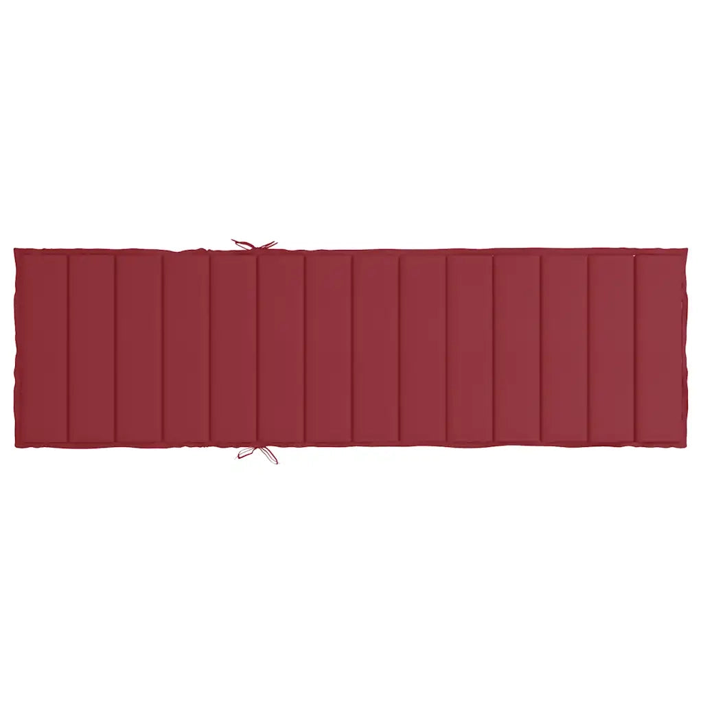 Cuscino per Lettino Rosso Vino 200x70x3 cm in Tessuto Oxford 314227