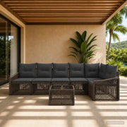 Set Divano da Giardino 7 pz Grigio polyrattan 3436013