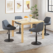 Sedie da Pranzo Girevoli 4 pz Grigio Scuro in Velluto 3088792
