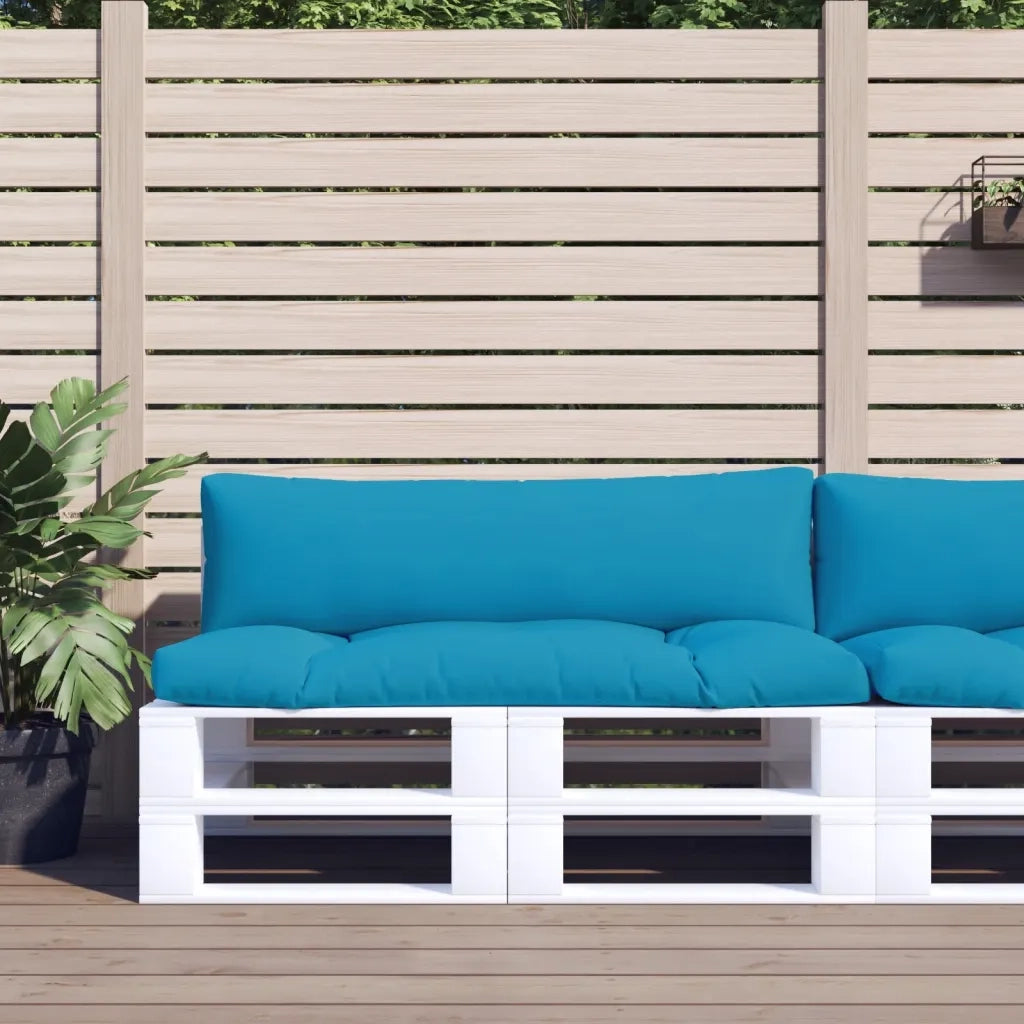 Cuscini per Pallet 2 pz Azzurro in Tessuto 360926