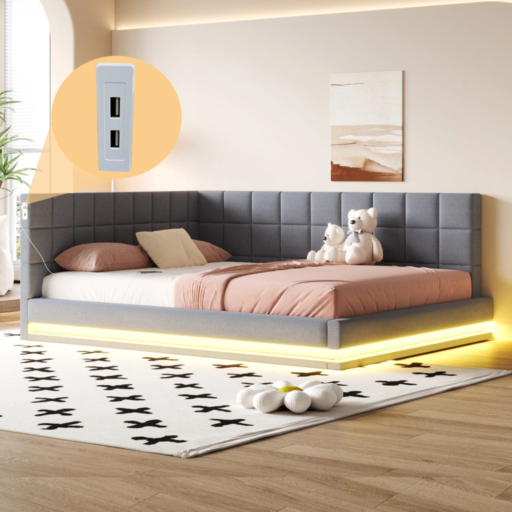 Divano letto multifunzione lino 160x200 cm