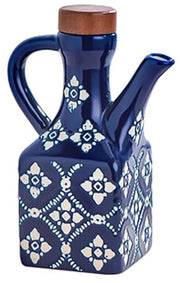 Dispensatore di olio d'oliva ceramico 8,5 oz (ca. 241,0 g) – Decanter per la cucina con maniglia e tappo, set di dispensa decorativo per olio e aceto, contenitore di olio d'oliva, adatto per olive, avocado, aceto e altri prodotti.