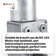 Motore elettrico a corrente continua 12V - a ingranaggi - a corpo interamente metallico - 6 giri al minuto - motore elettrico con regolatore - progettazione duratura