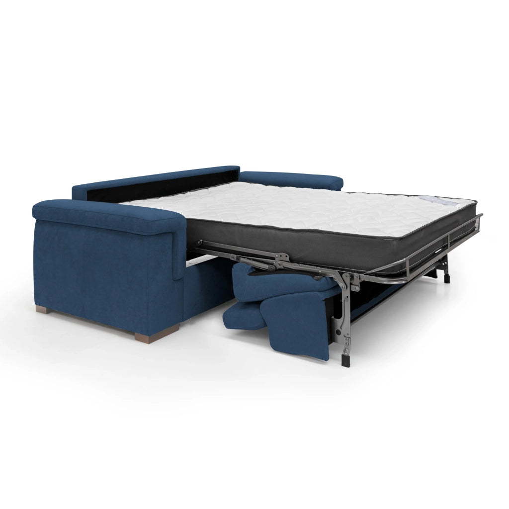 Giunone Divano letto mat. H18 220 cm (mat. 140x197 cm) blu