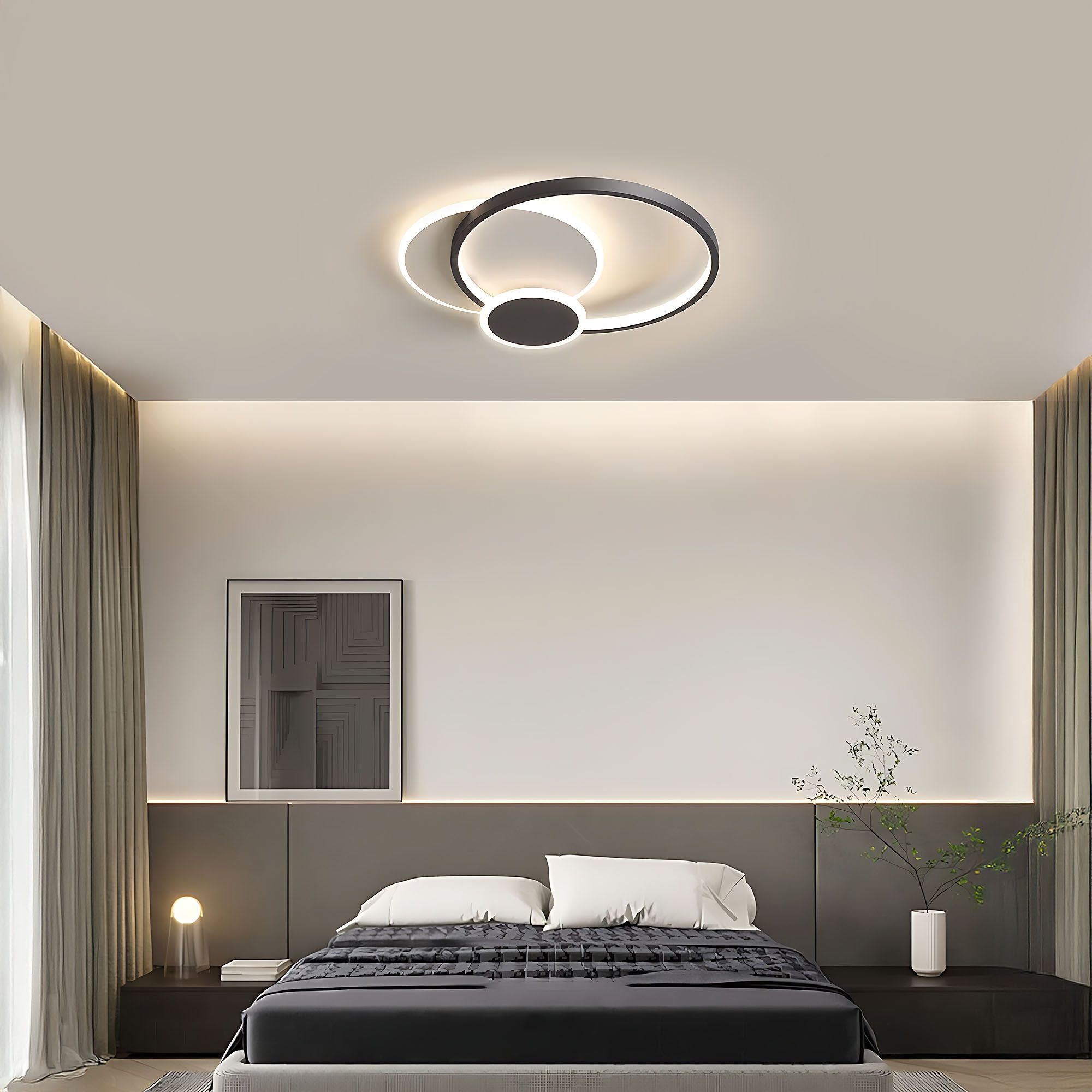 Lampada Da Soffitto App1709-c Black Led