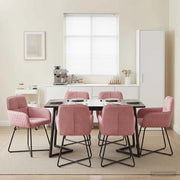 Sedie da pranzo 6 pcs Velluto (V) Rosa 59 x 56,5 x 86 cm 3428222