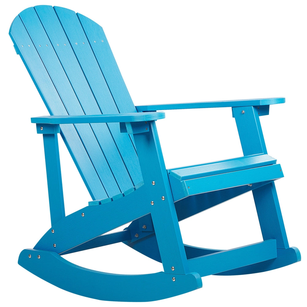 Sedia a dondolo tradizionale da giardino blu stile classico tradizionale