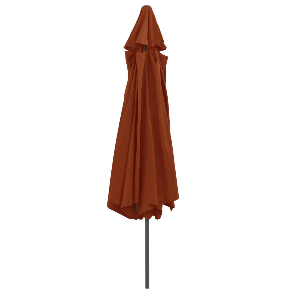 Ombrellone da esterno con palo in metallo 400 cm terracotta 02_0008268