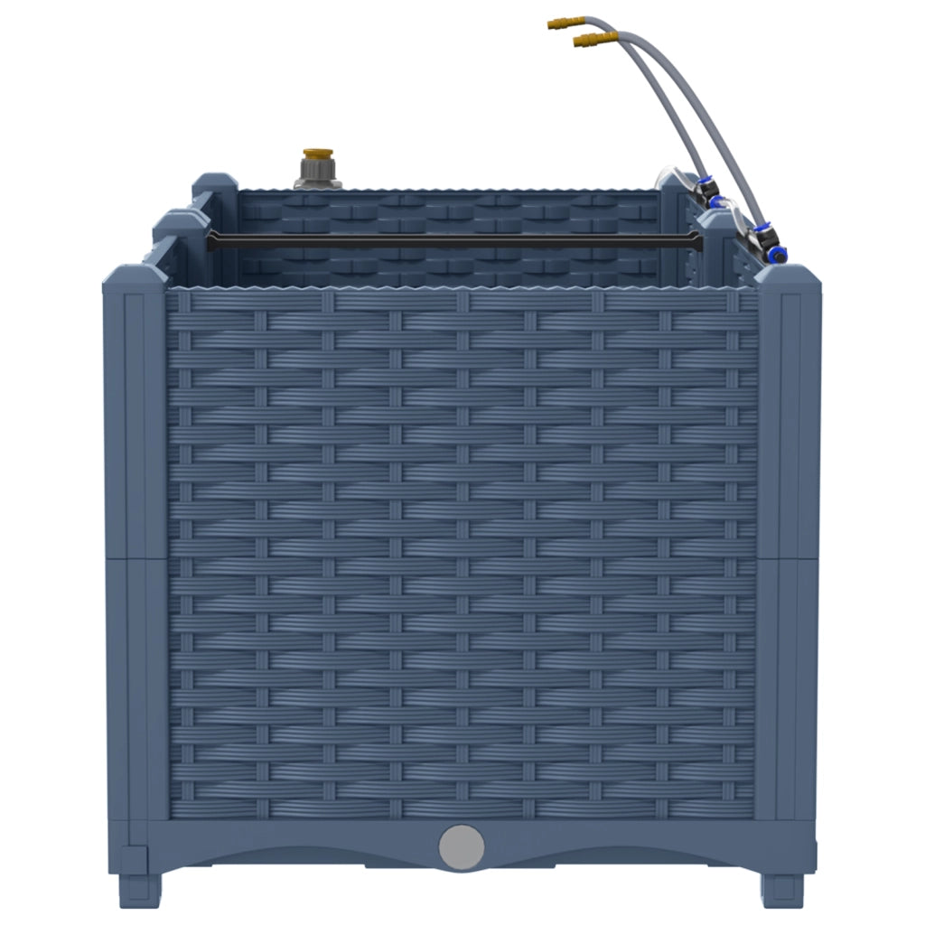 vidaXL Vasi da giardino Grigio 80 x 40 x 37.5 cm Acciaio
