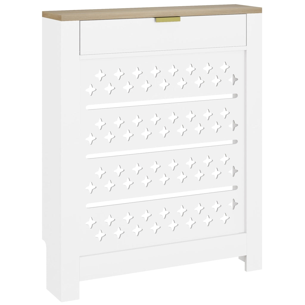 Copri termosifone con mensola e anta ribaltabile ¨C Xylo ¨C 78x19x95,5 cm bianco