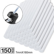 Trade Shop - 150 Stick Per Pistola Colla A Caldo Bastoncini Diam. 7mm Per 18cm Termofusibile -