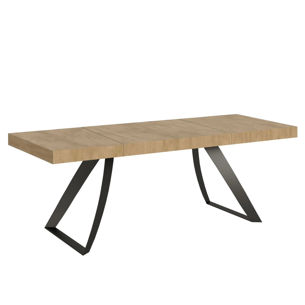 Tavolo Allungabile 200-460x90x77 cm Proxy Premium Quercia Natura Telaio Antracite