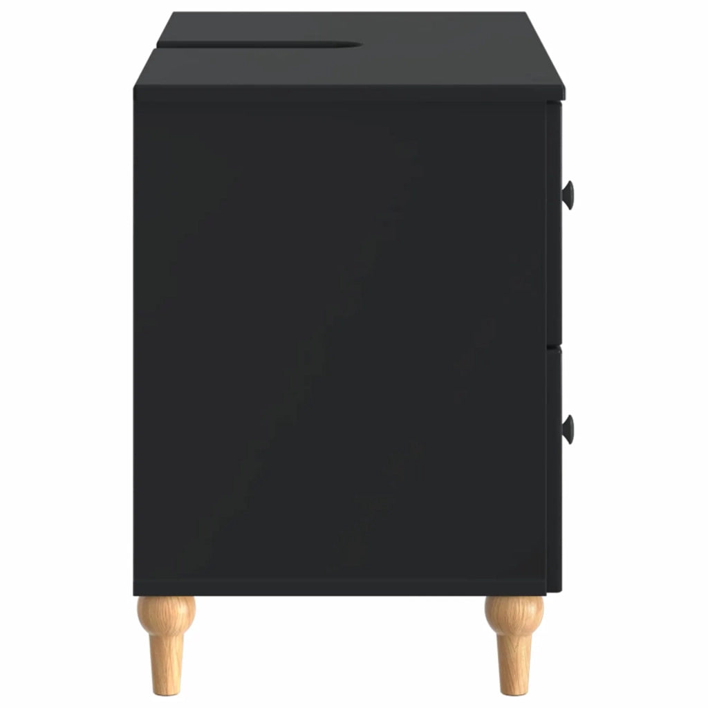 Armadio per Lavabo da Bagno ALKMAAR Nero 82 x 41 x 59 cm 896136