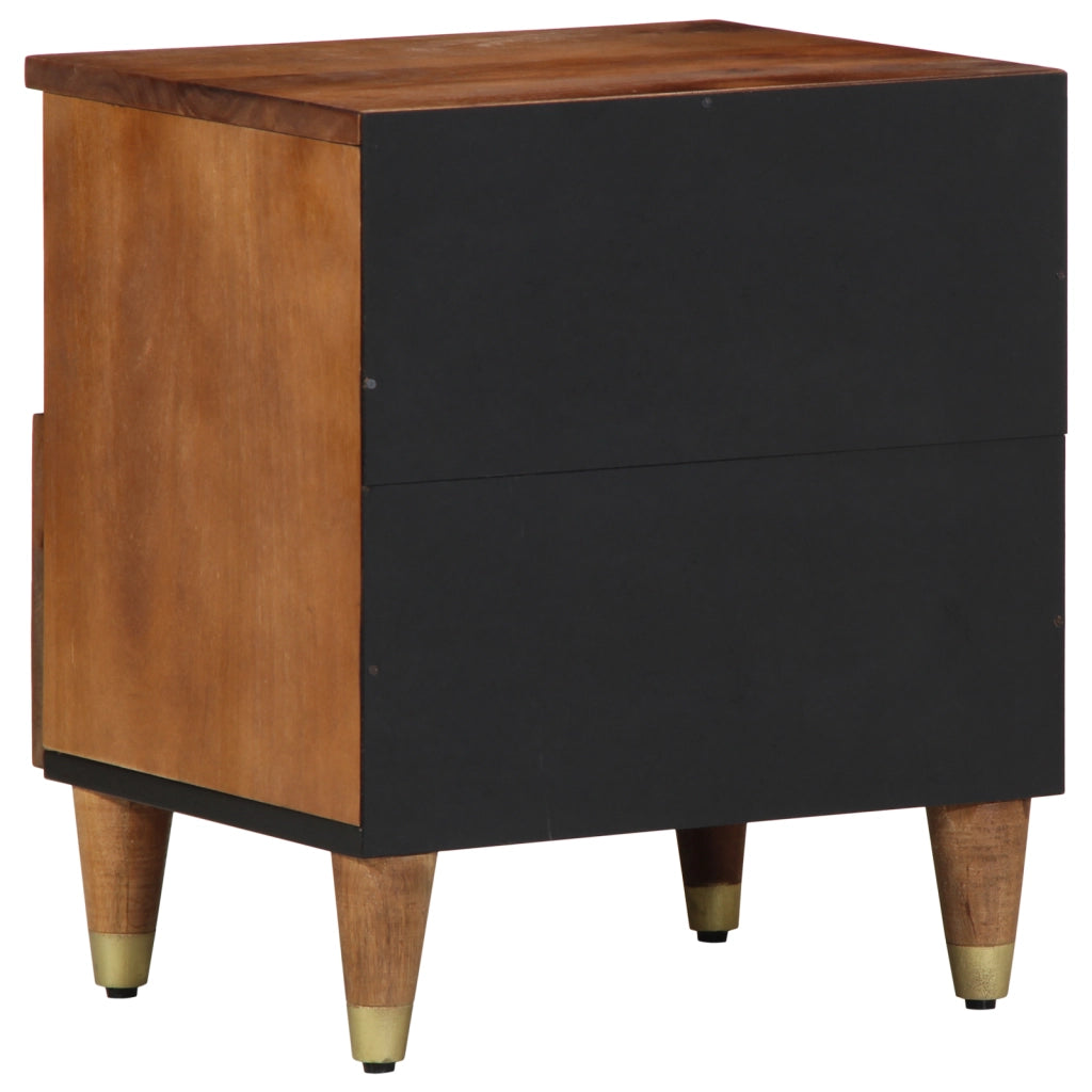 Comodini 2 pcs 40x33x46 cm Legno Massello Mango