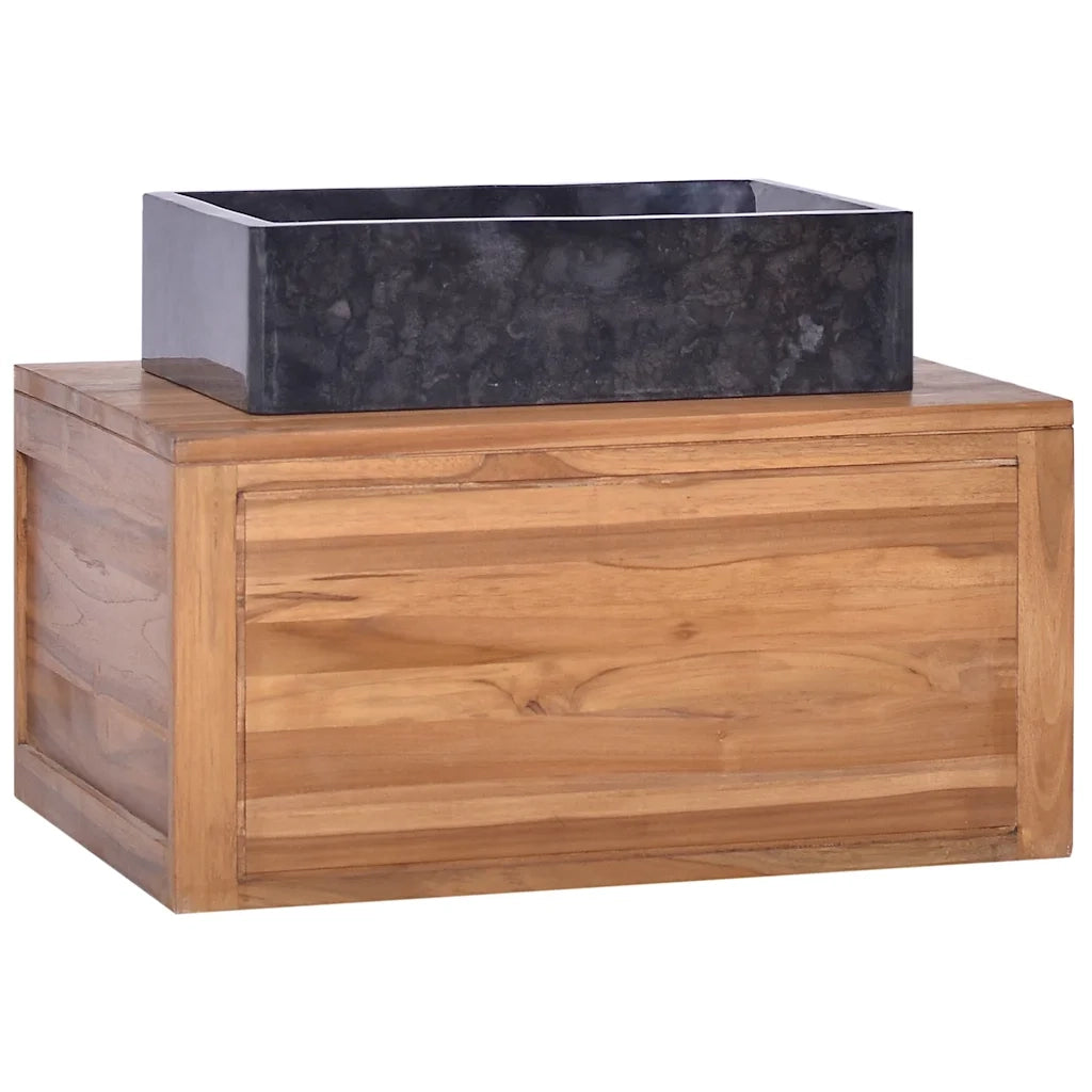 Armadietto da Bagno a Parete 60x45x30 cm Legno Massello di Teak cod mxl 49351