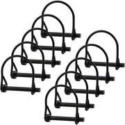 Stifno di allaccio a vite 52 mm - 10 pezzi - Acciaio di carbonio - Stifno di blocco/Stifno clip - Blocco di sicurezza - Connessore antiruggine - Adatto per giardino/gazon - Pennello di bloccaggio