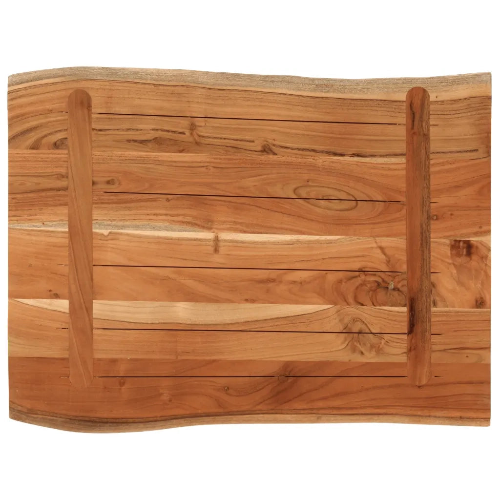 Piano Tavolo | Superficie Tavolo | Piano Scrivania 80x60x3,8 cm Rettangolare Legno Acacia Bordi Vivi