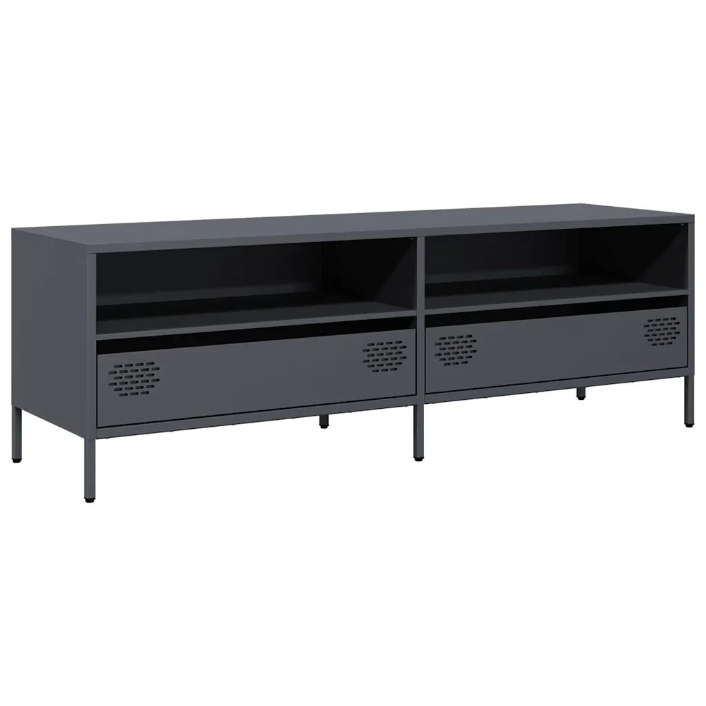 Mobile TV Antracite 135x39x43,5 cm Acciaio Laminato a Freddo 851336