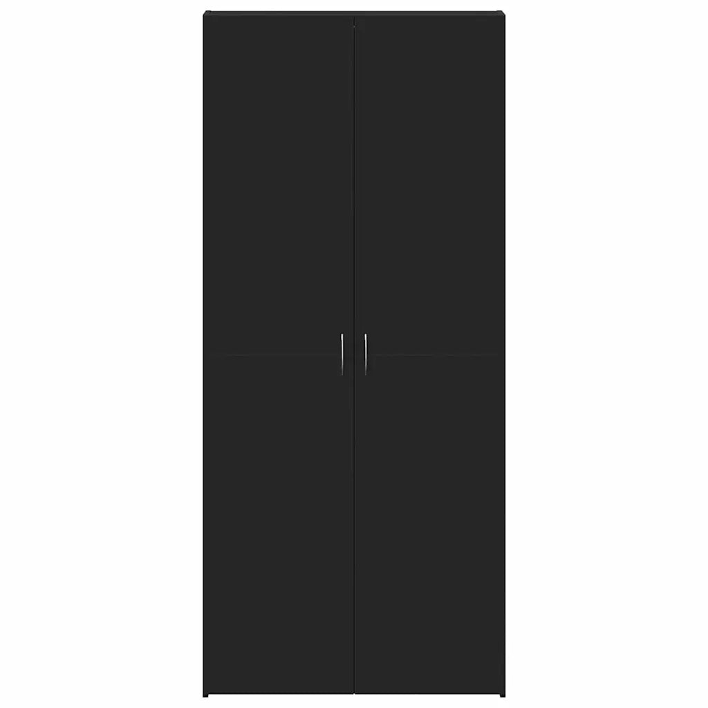 Mobile per scarpe Nero 80 x 35.5 x 180 cm Legno multistrato 3333837