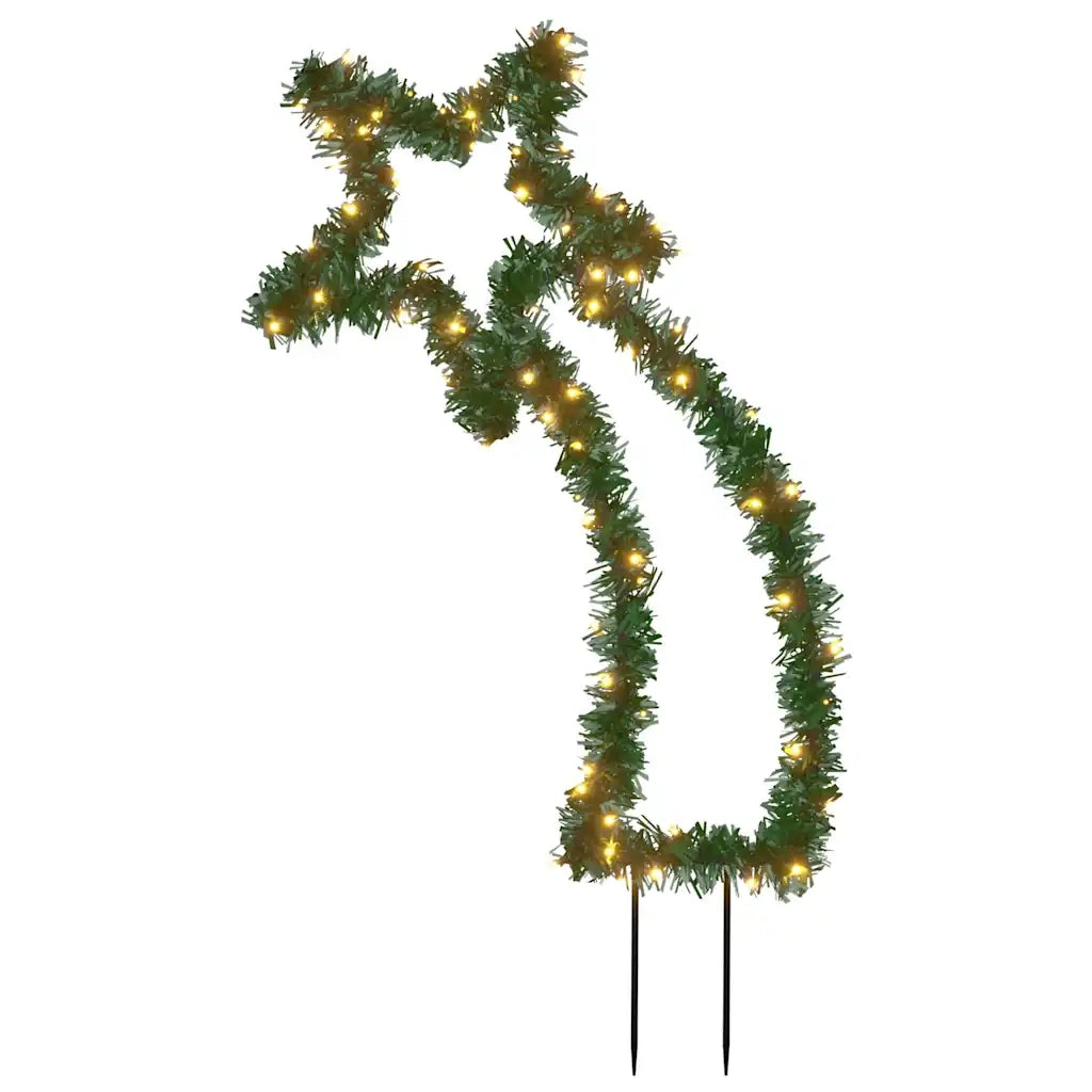 Luce Decorativa Natale con Picchetti Stella Cadente 80LED 62cm CFW8634597