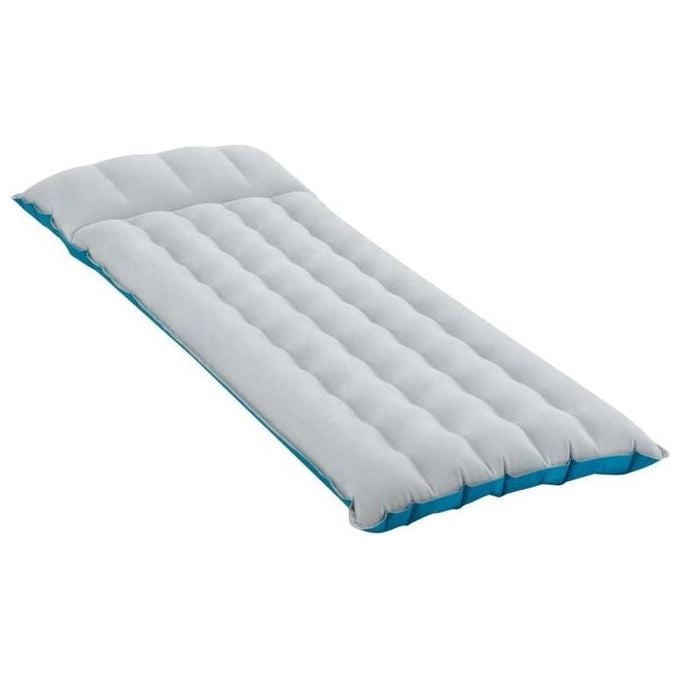 Intex 67997 Materasso Gonfiabile Camping Laminato Singolo Cuscino Integrato 184x67x17 cm colore Grigio Azzurro