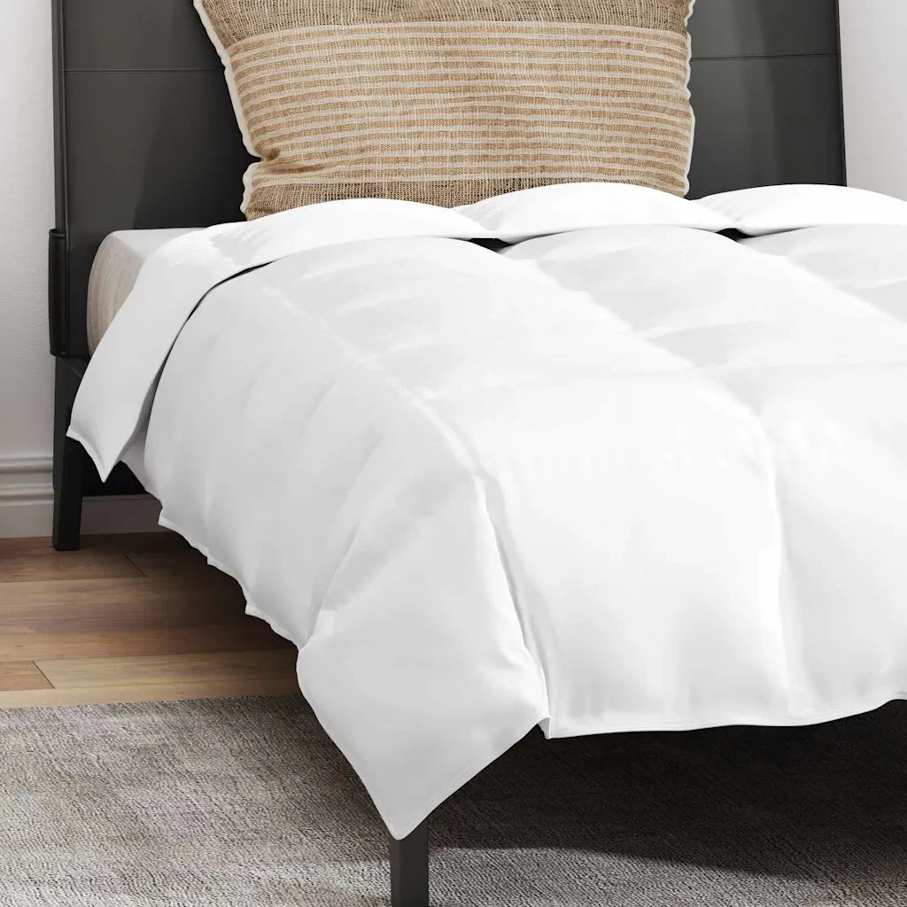 vidaXL Set di piumini con cuscino 2 pcs Bianco 155 x 220 cm Piume