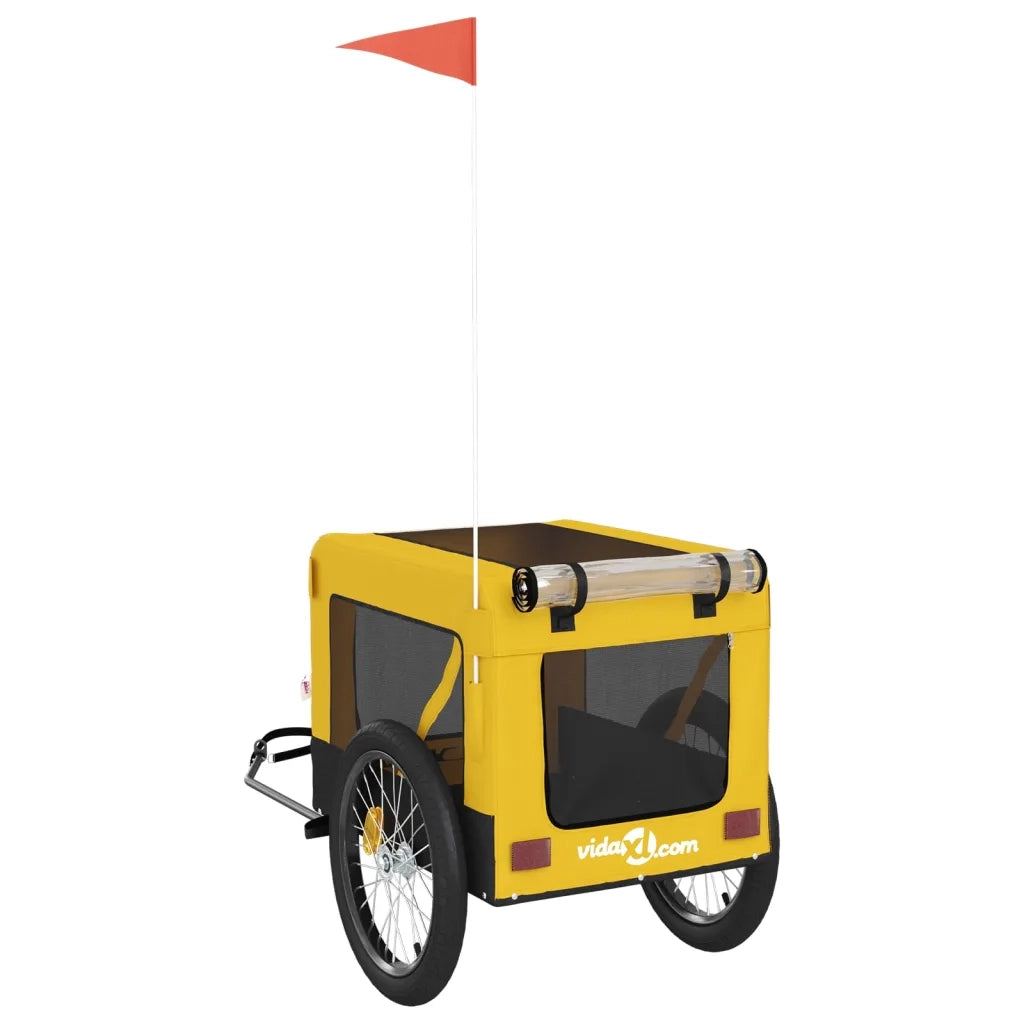 Rimorchio da Bici per Animali Giallo e Nero Oxford e Ferro CFW1555527