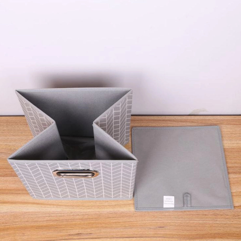 Trade Shop - Box Scatola Salvaspazio Armadio Contenitore Porta Oggetti Organizer 25x25x25 Cm -