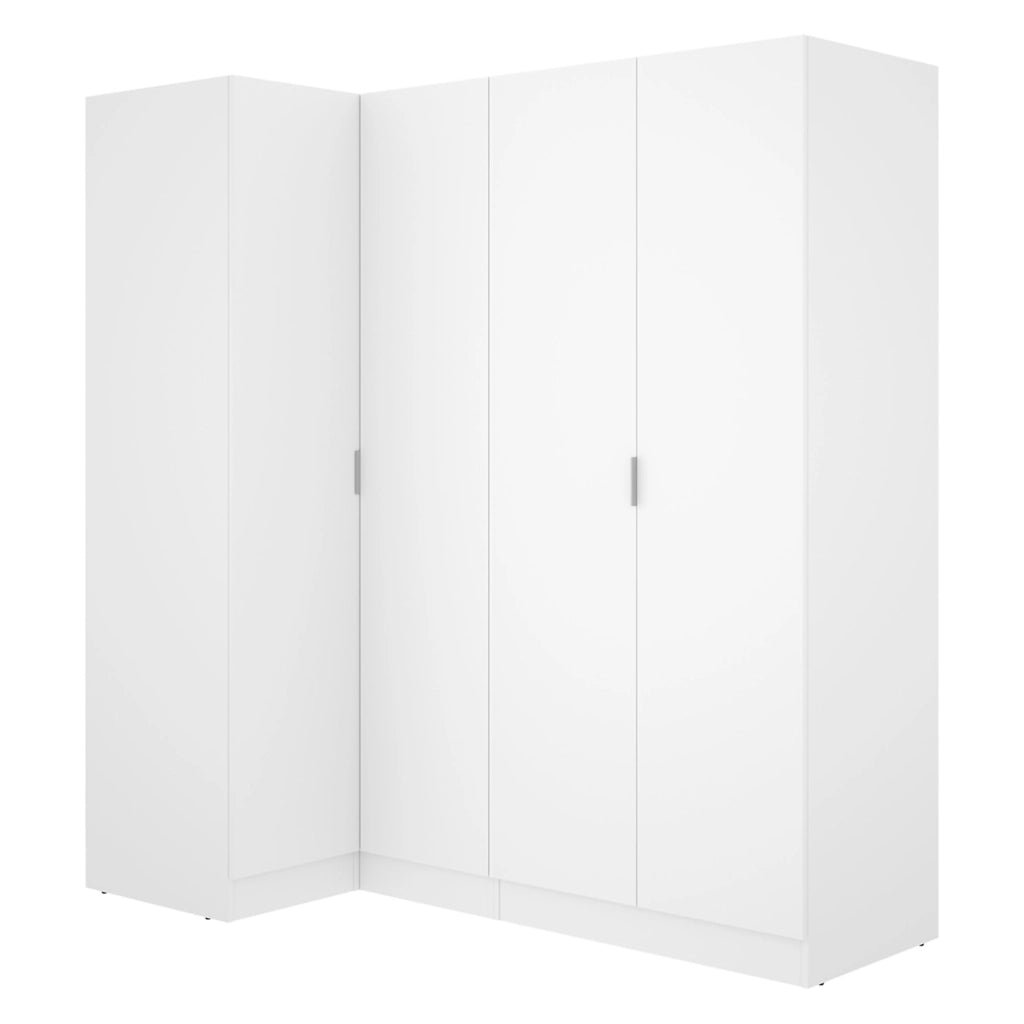 Armadio Camera da Letto Woodbury, Guardaroba Grande Modulabile, 91x184h cm Bianco