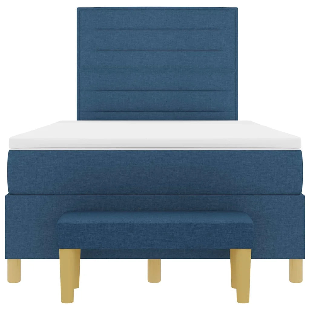 Letto a molle con cuscino con testiera Blu 190 x 120 cm Tessuto 3344211