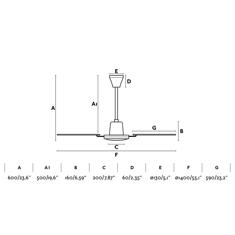 FARO Ventilatore da soffitto Malvinas - Motore in acciaio pale MDF reversibili noce-mogano rossastro 5 velocita comando a parete per interni fino a 28 m² funzione estate-inverno