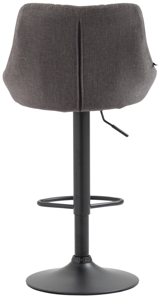 Sgabello bar LAZIO in tessuto grigio,nero